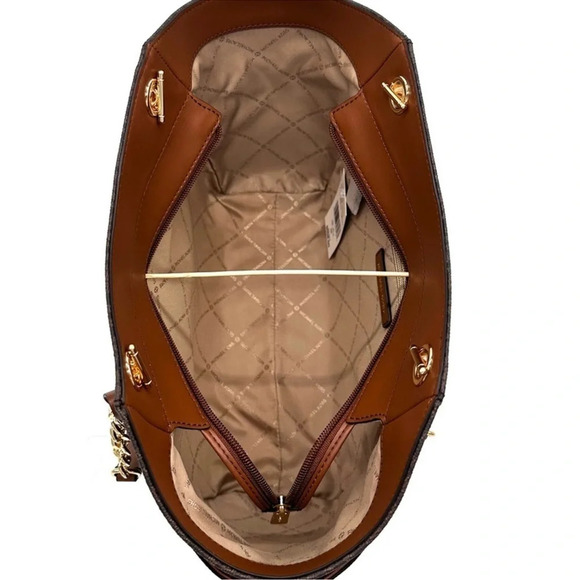 Michael Kors Large Jet Set Travel Chain Shoulder Bag & Flat Phone Case Wallet - Picture 9 of 14